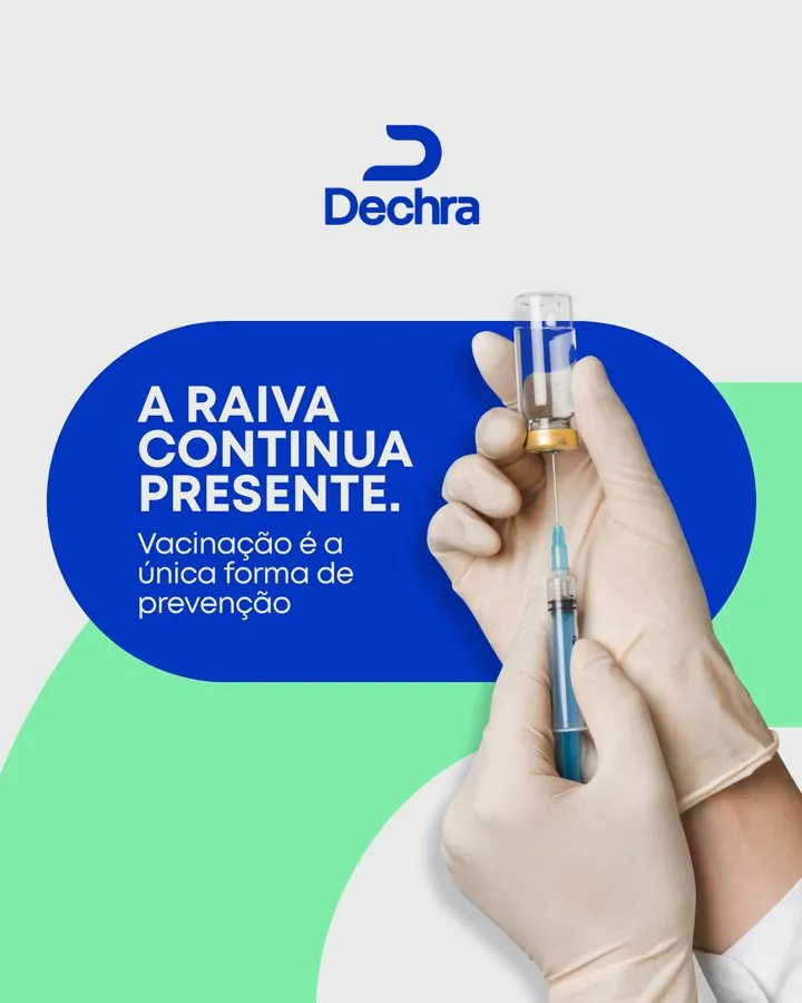 Dechra — Post de conscientização: a raiva continua presente, vacinação é a única forma de prevenção