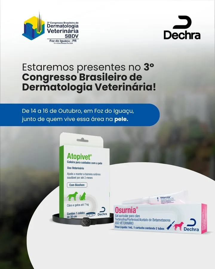 Dechra — Post de presença no 3º Congresso Brasileiro de Dermatologia Veterinária