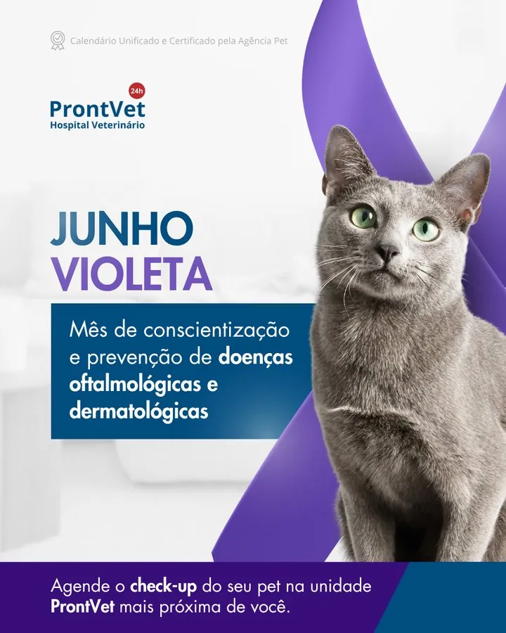 ProntVet — Post Junho Violeta — prevenção de doenças oftalmológicas e dermatológicas